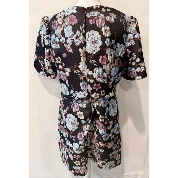 Gal Meets Glam Black Floral Mini Dress - Picture 4 of 7